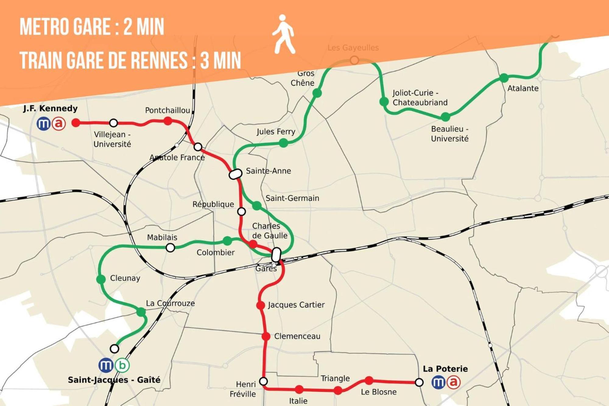 Apartament Le Fatsia - Rennes Gare T2 Zewnętrze zdjęcie